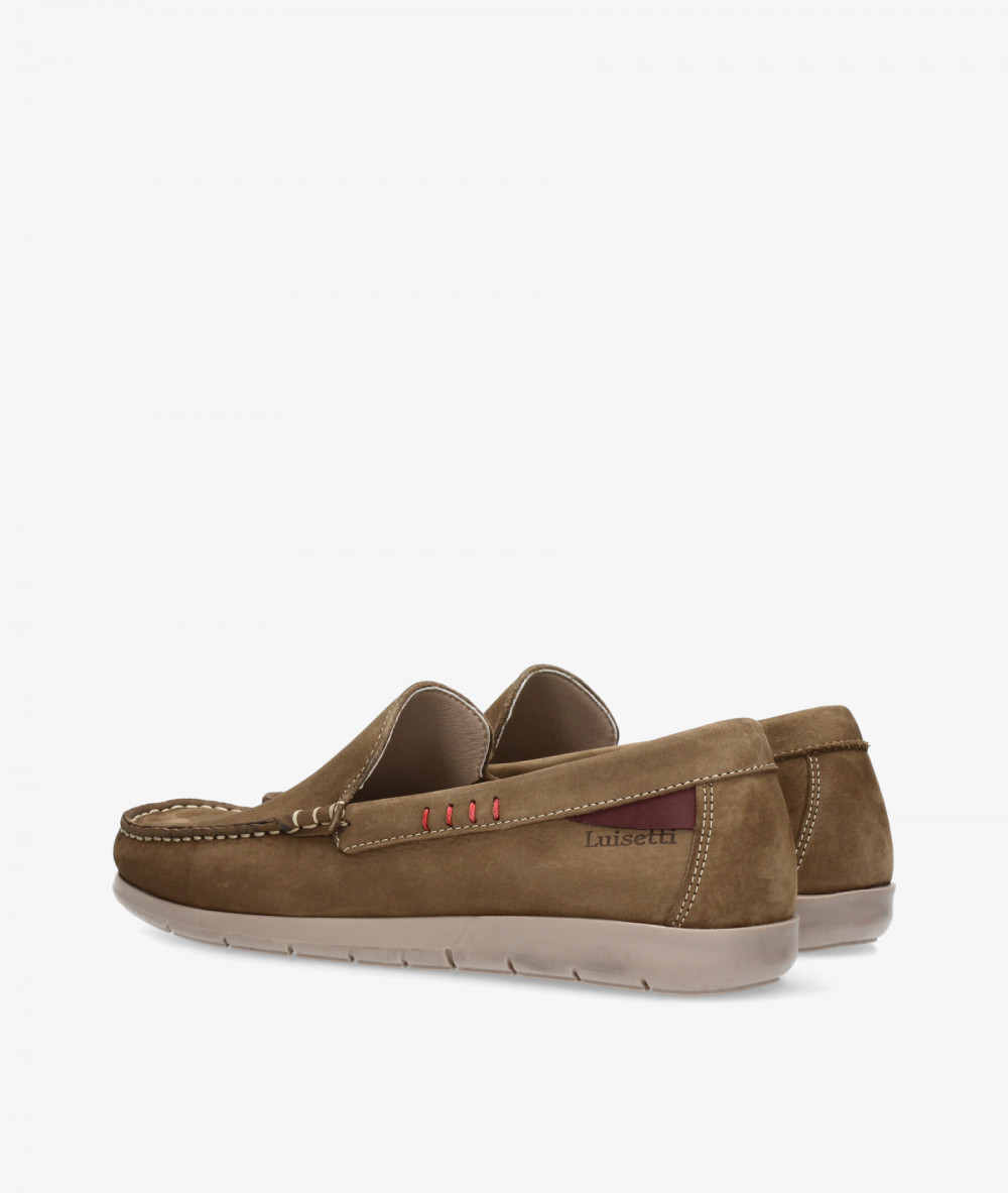 Mocasines LUISETTI 37207 NO en nobuck taupe