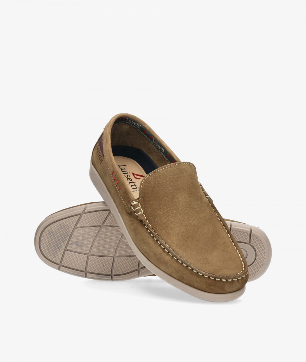 Mocasines LUISETTI 37207 NO en nobuck taupe