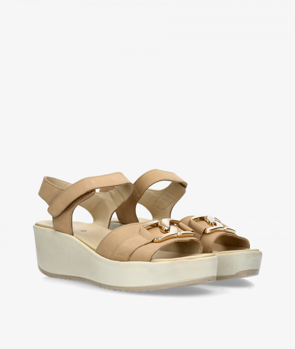 Sandalias St. Gallen  JULIE 02 en nobuck camello