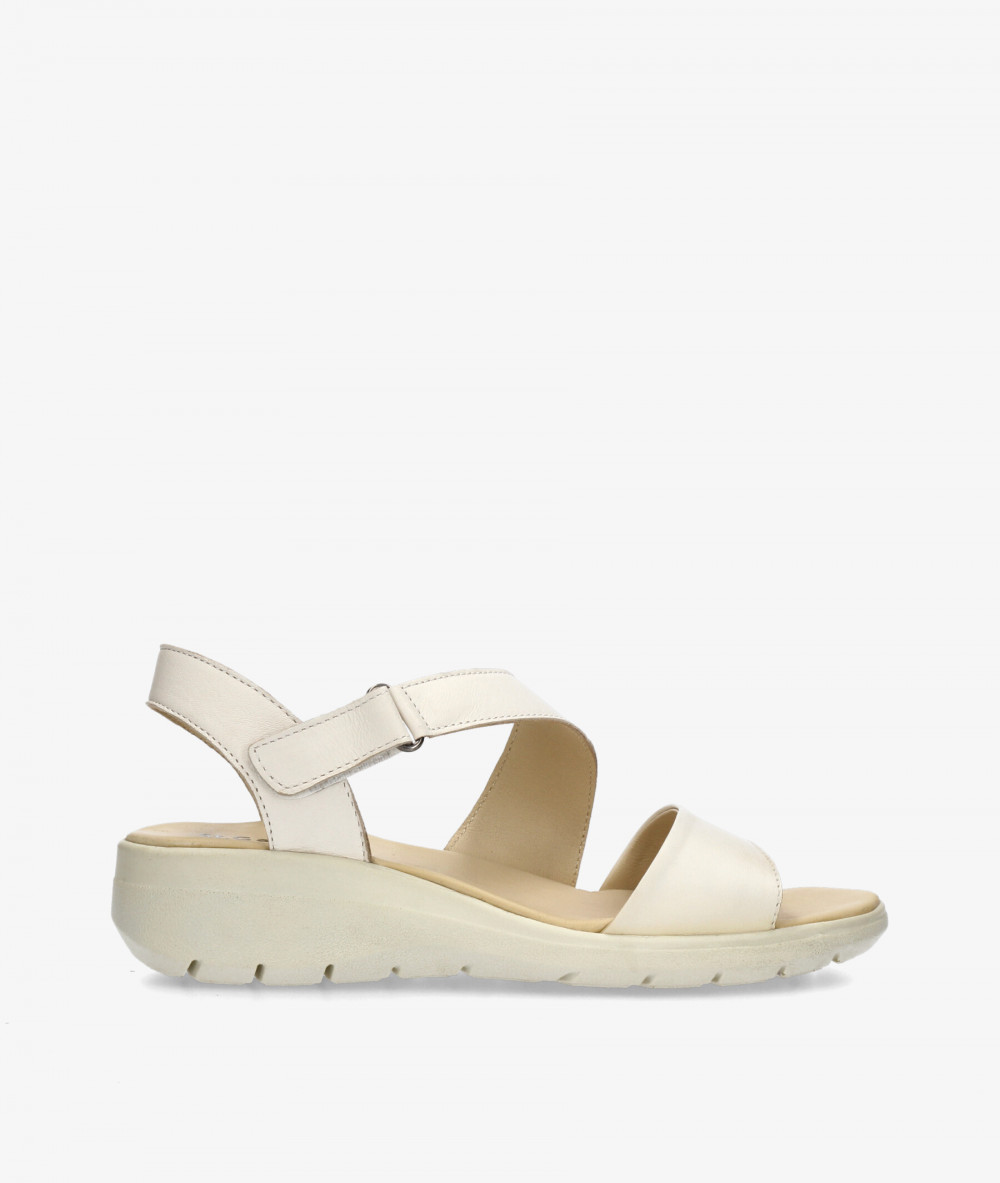 Sandalias St. Gallen  FLOR 02 en blanco