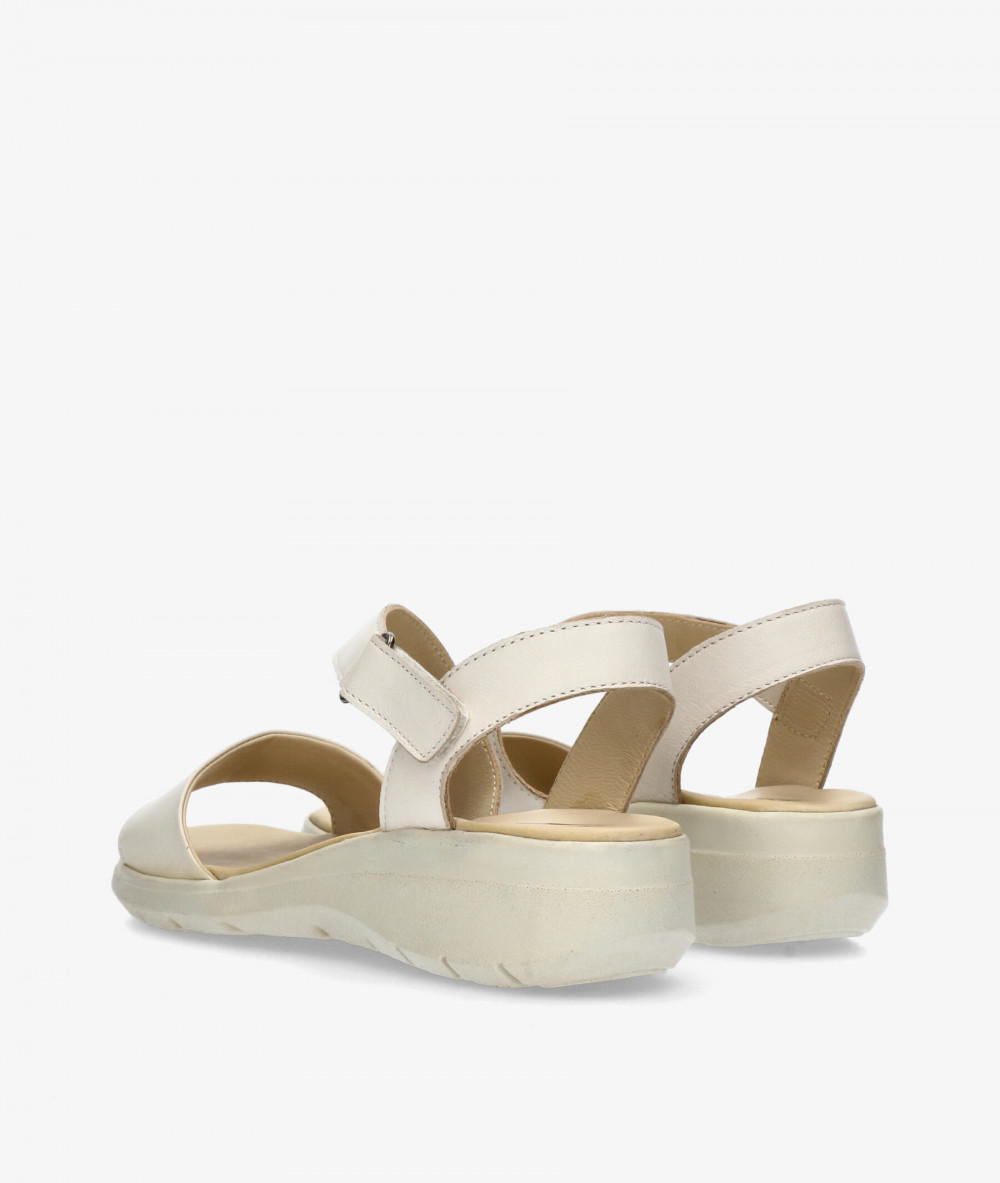 Sandalias St. Gallen  FLOR 02 en blanco