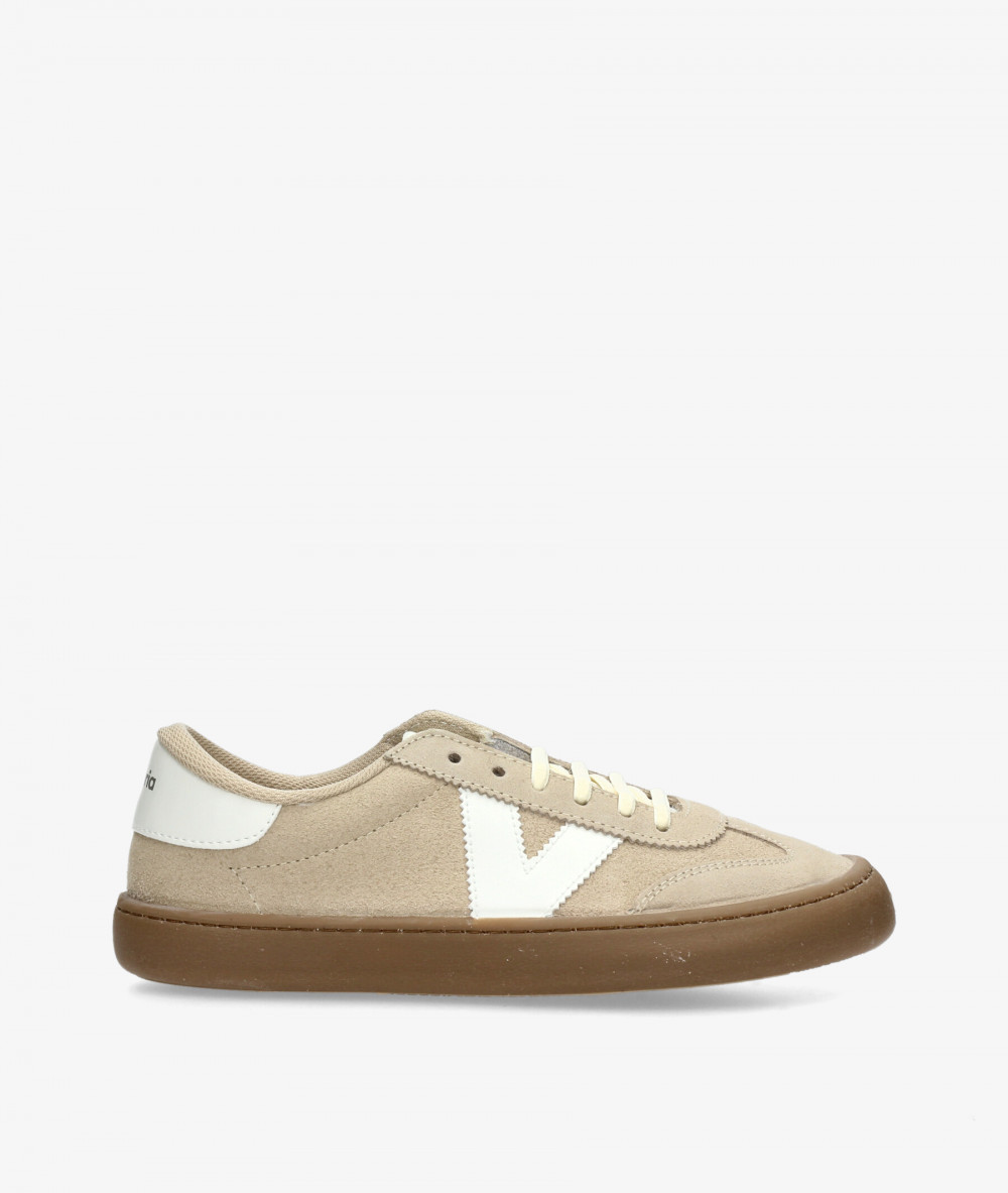 Deportivos Victoria OLMO BAREFOOT en serraje beige