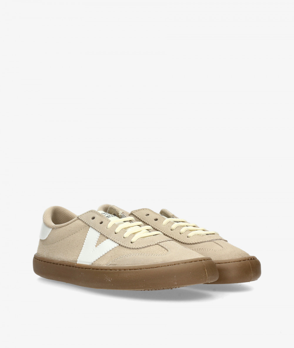 Deportivos Victoria OLMO BAREFOOT en serraje beige