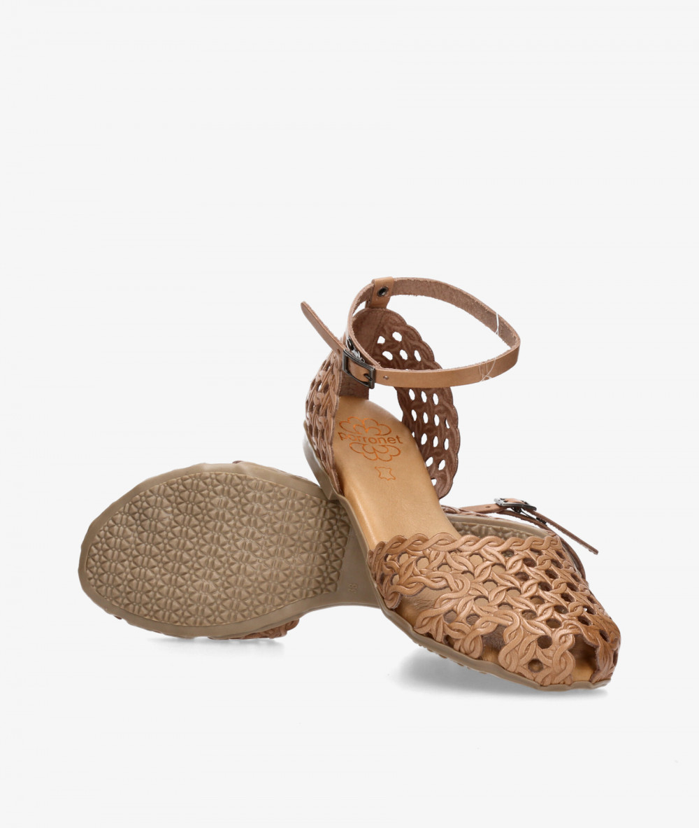 Zapatos planos Porronet 3202 en topo