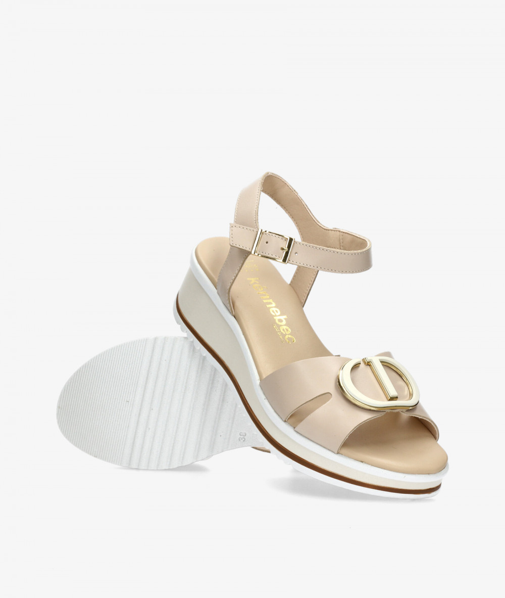 Sandalias Kénnebec  892-HEBILLA en beige