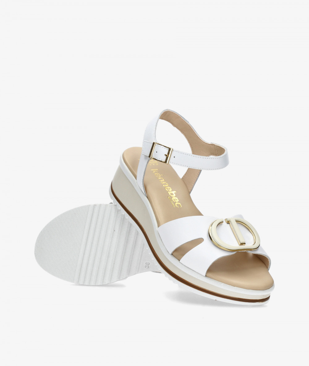 Sandalias Kénnebec  892-HEBILLA en blanco