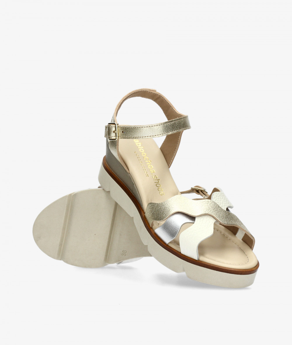 Sandalias pabloochoa.shoes  40011 en platino