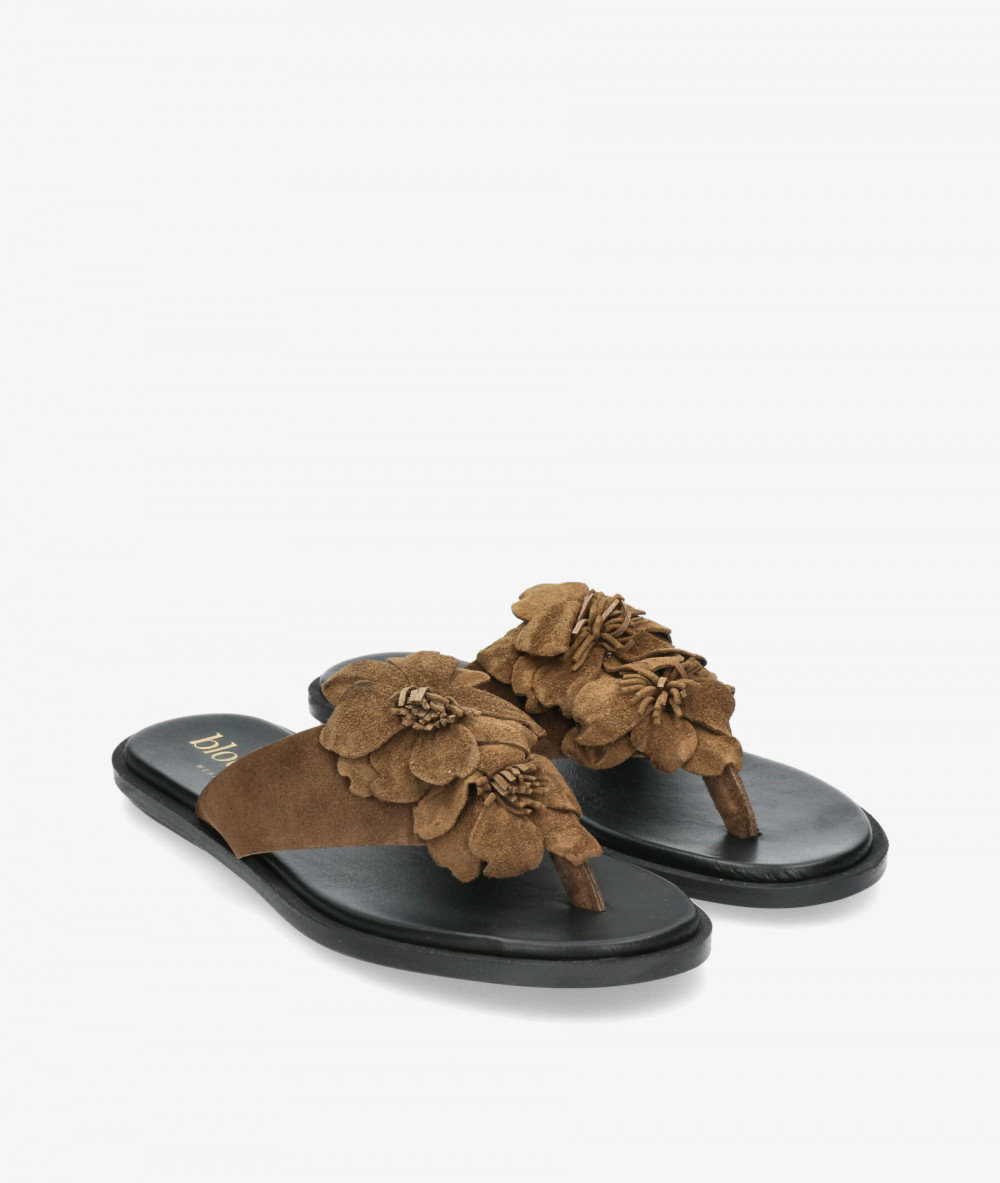 Sandalias bloom&you  FIORELLA en serraje marrón