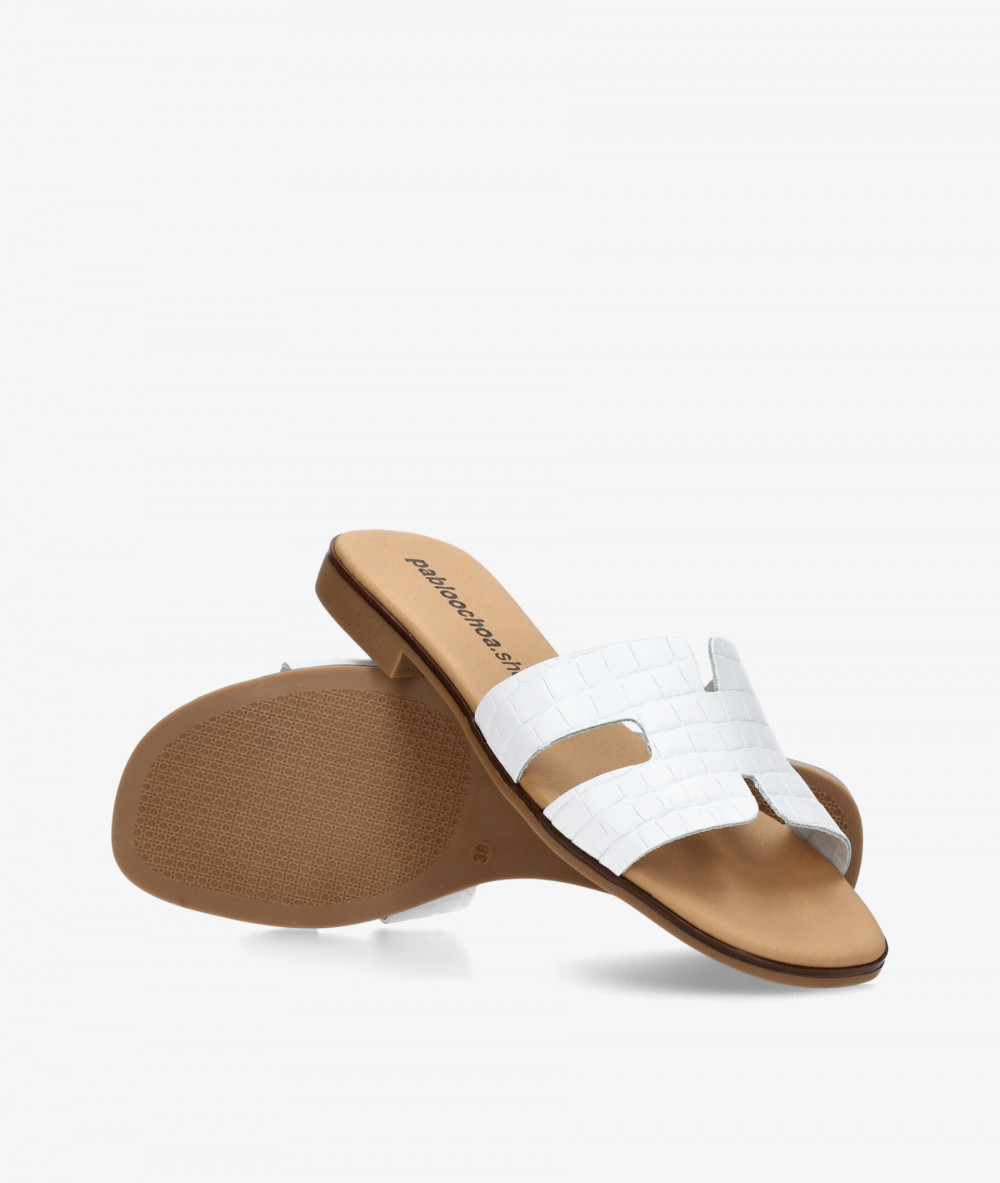 Sandalias pabloochoa.shoes  1842 en blanco coco