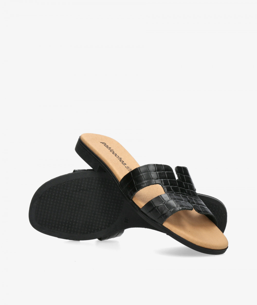 Sandalias pabloochoa.shoes  1842 en coco negro