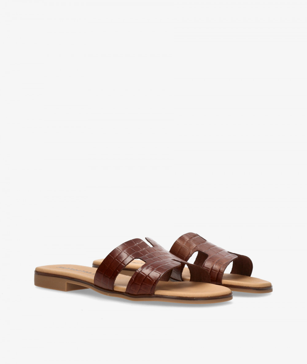 Sandalias pabloochoa.shoes  1842 en coco marrón