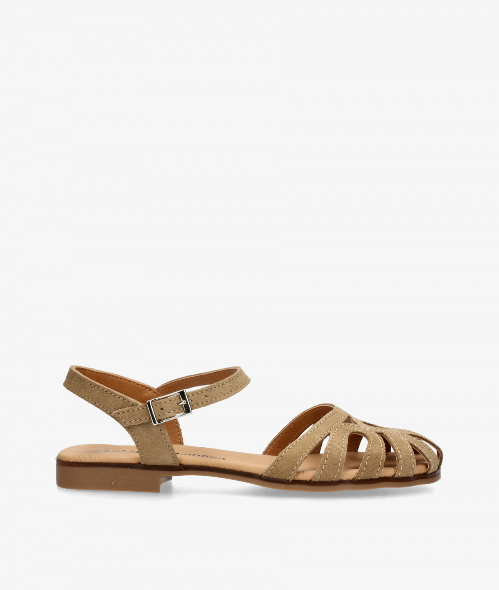 Sandalias pabloochoa.shoes  483 en serraje taupe