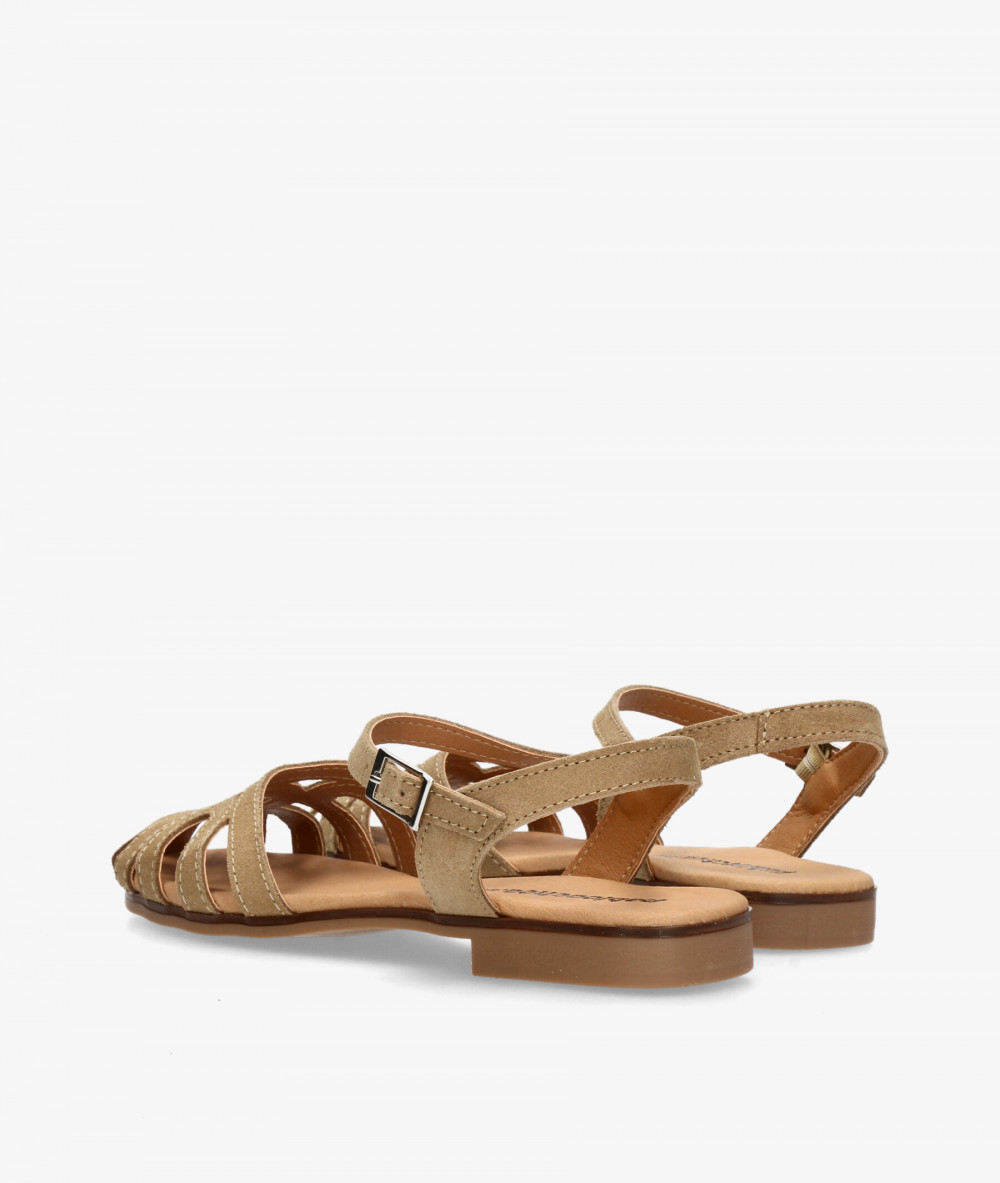 Sandalias pabloochoa.shoes  483 en serraje taupe