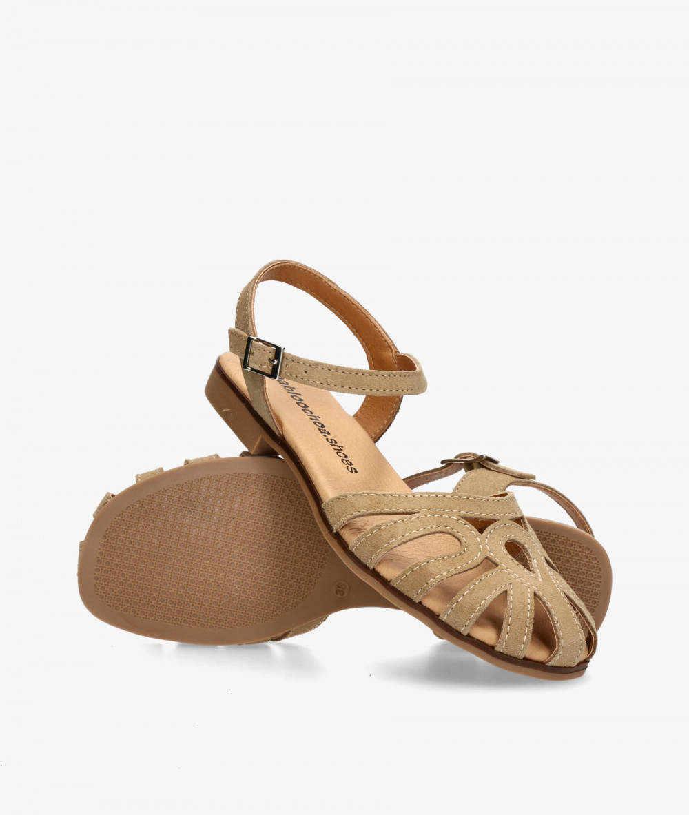 Sandalias pabloochoa.shoes  483 en serraje taupe
