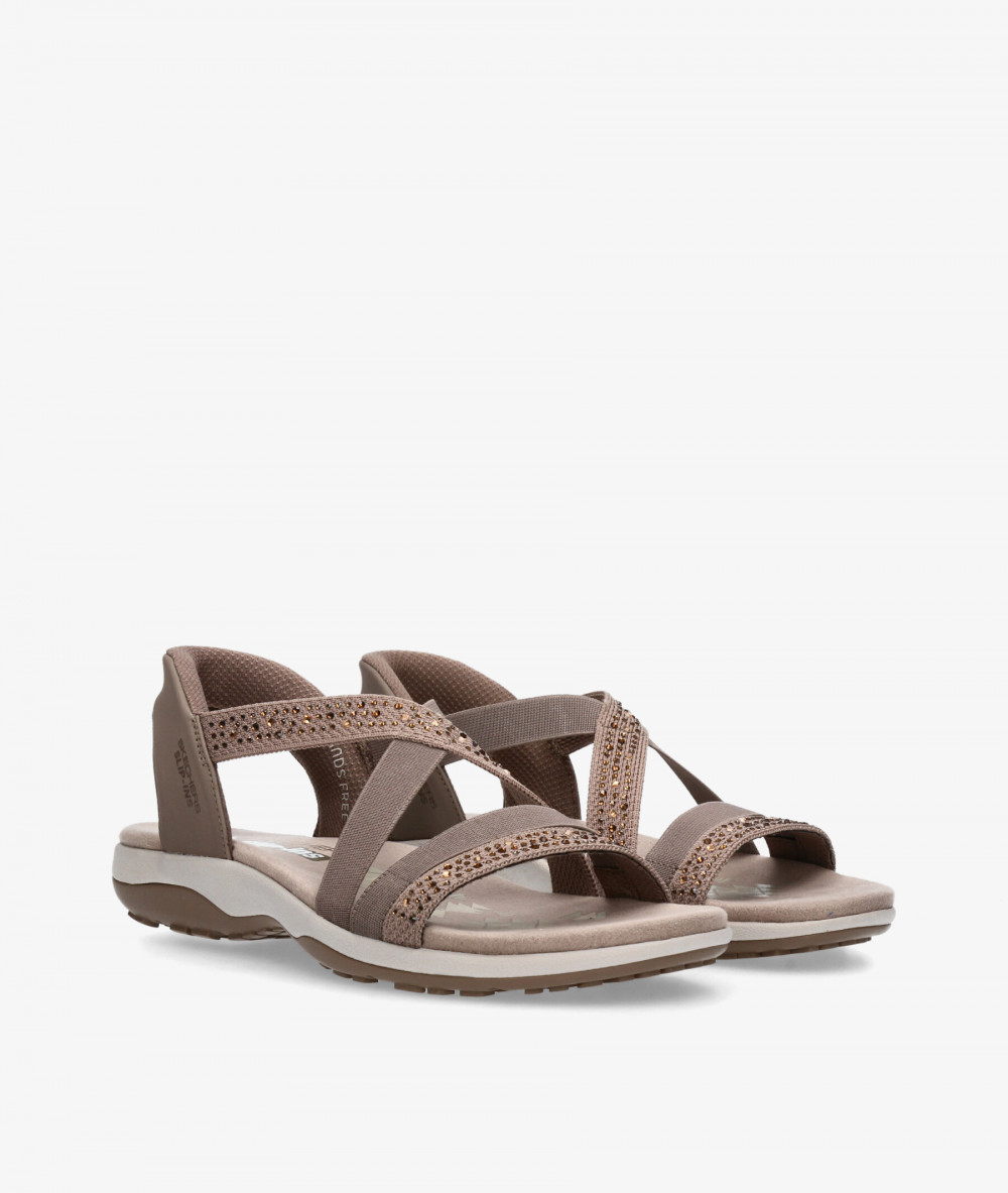Sandalias Skechers 163574 en nude