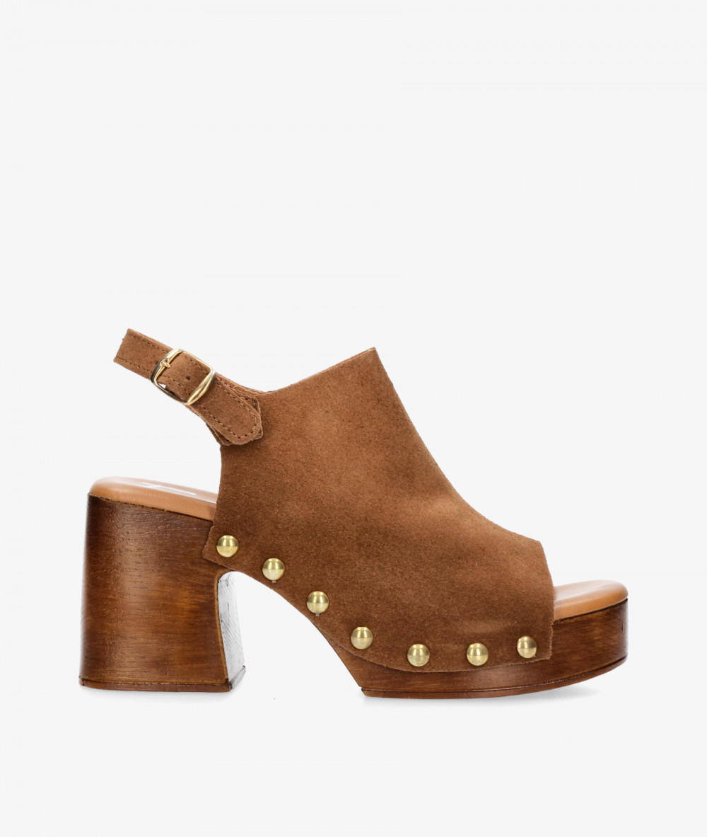 Sandalias FRESIA  482 en serraje cuero
