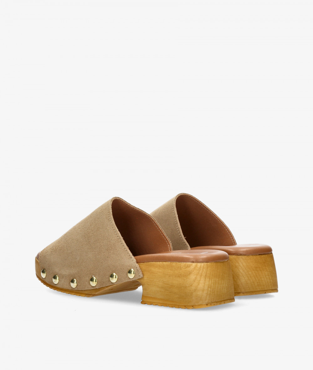 Sandalias FRESIA  490 en serraje taupe