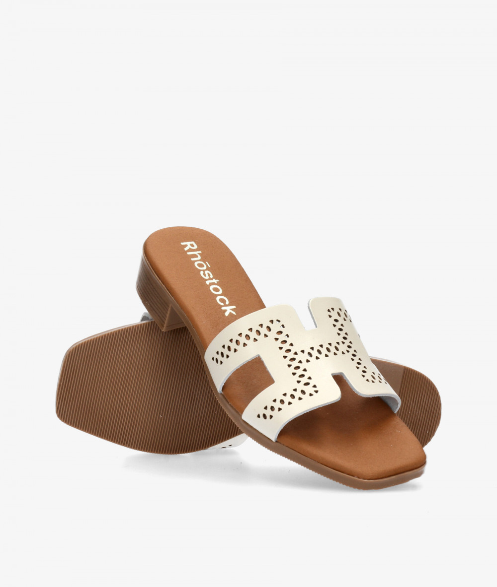 Sandalias Rhostock  5882 en hueso