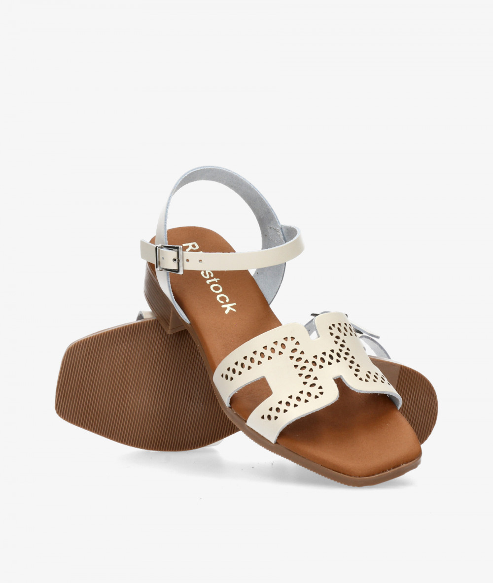 Sandalias Rhostock  5883 en hueso