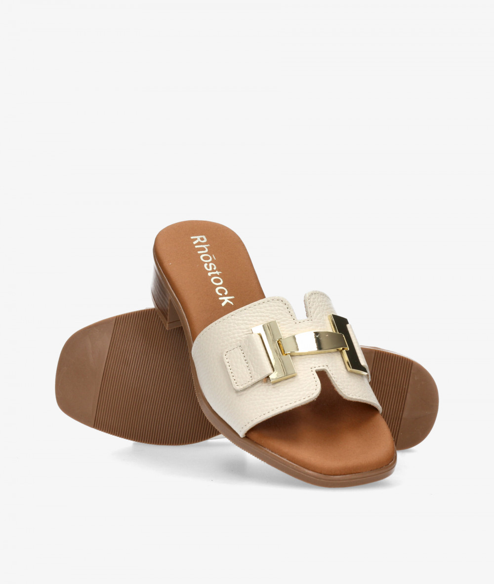 Sandalias Rhostock  5890 en hueso