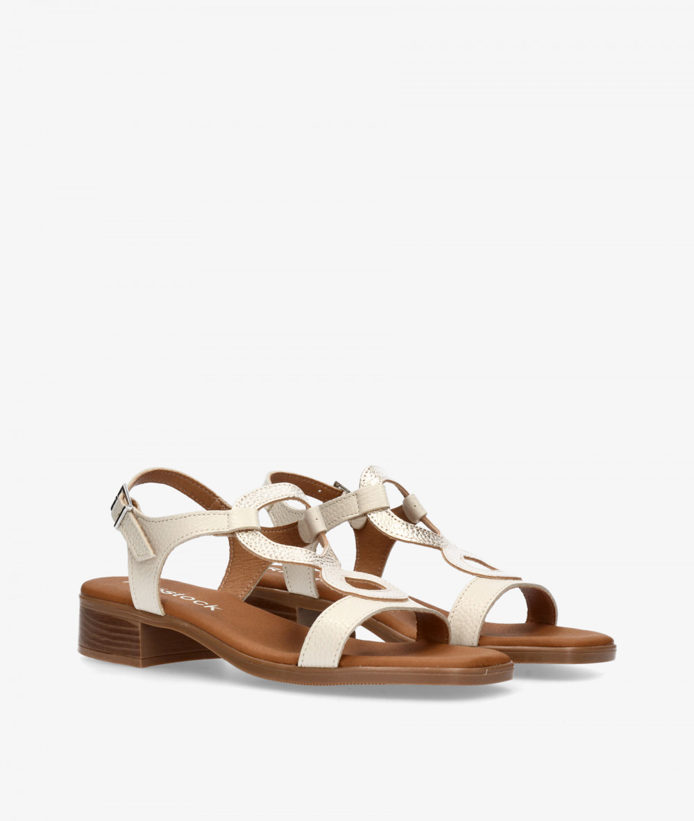 Sandalias Rhostock  5893 en hueso