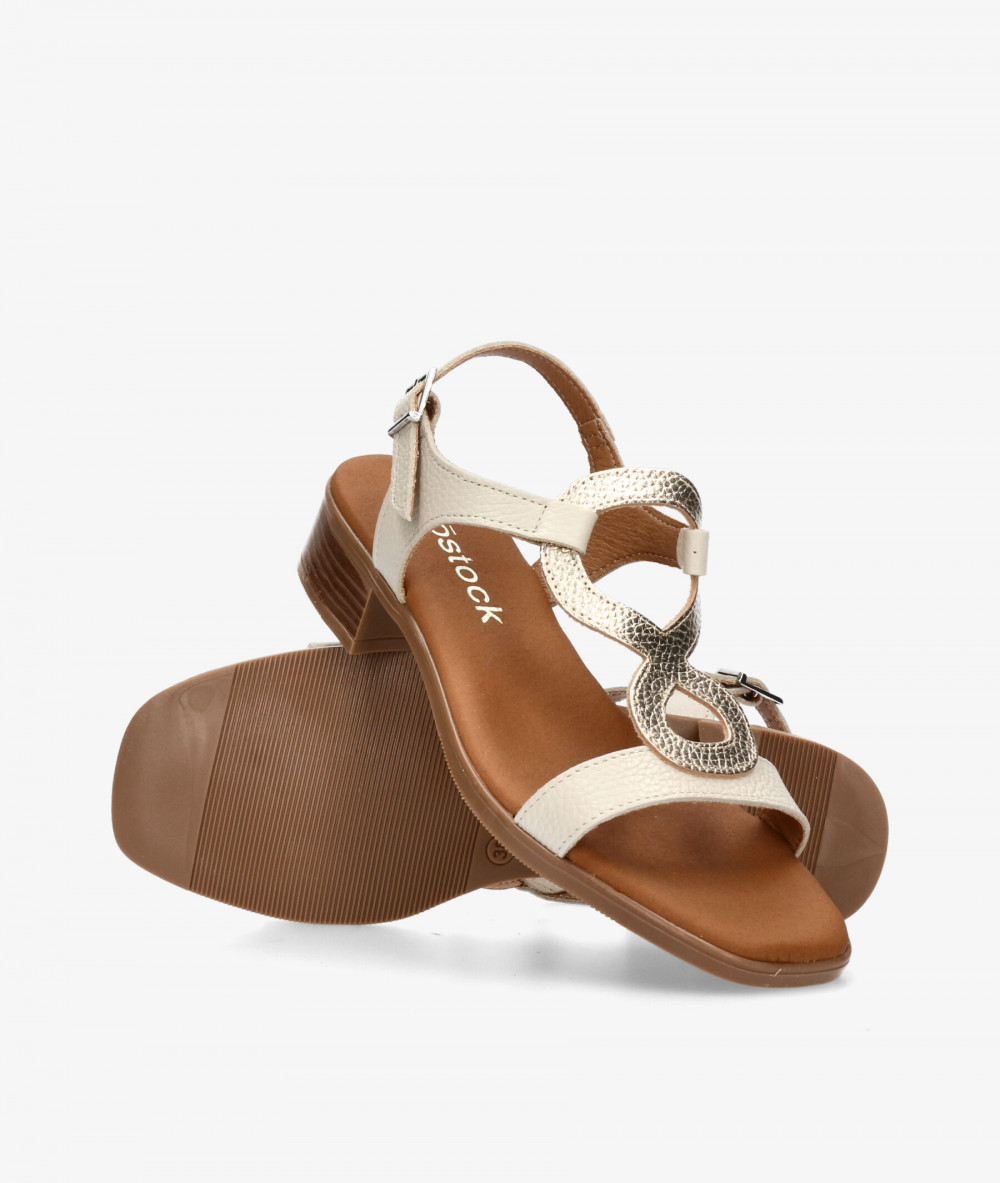 Sandalias Rhostock  5893 en hueso