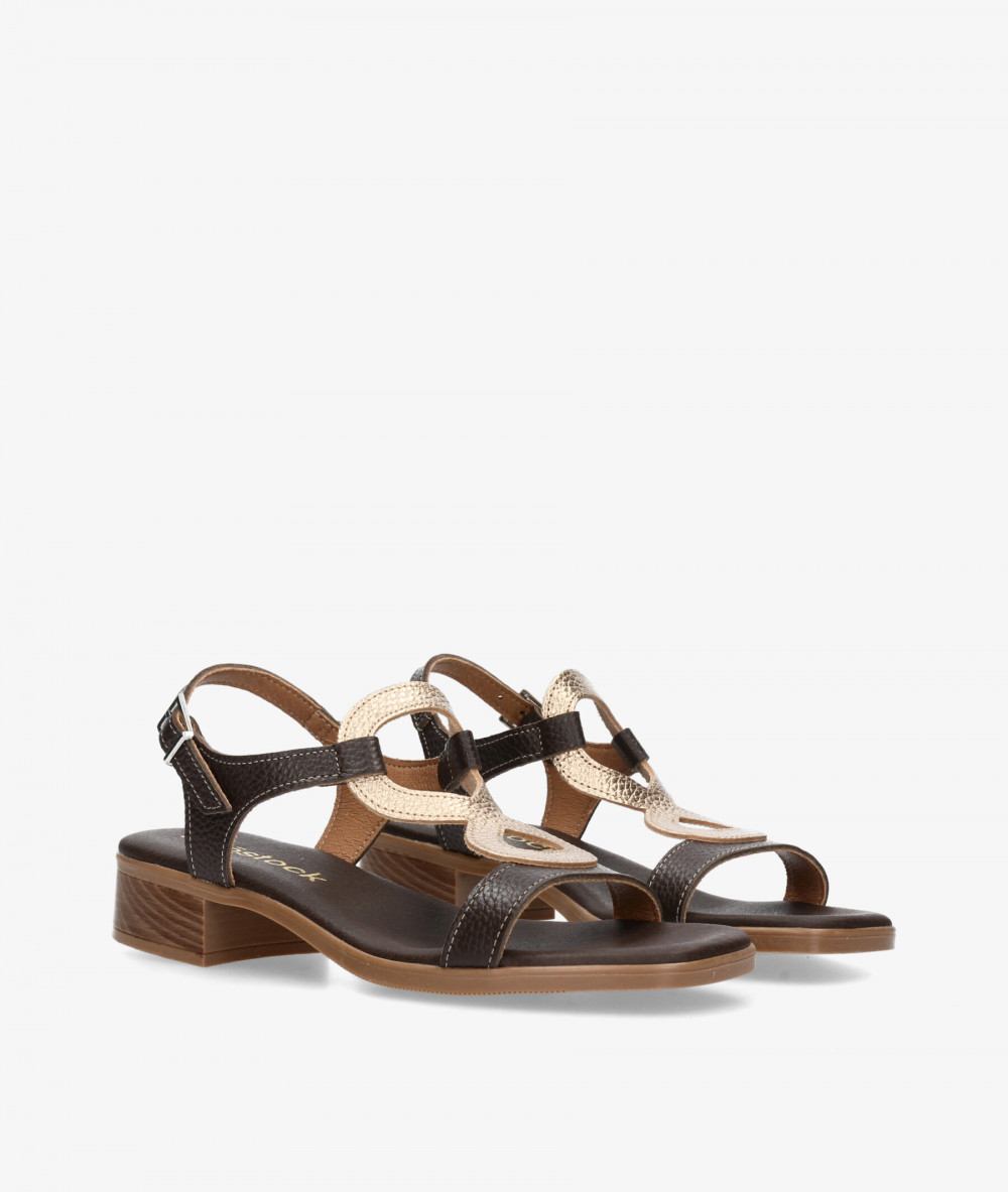 Sandalias Rhostock  5893 en marrón