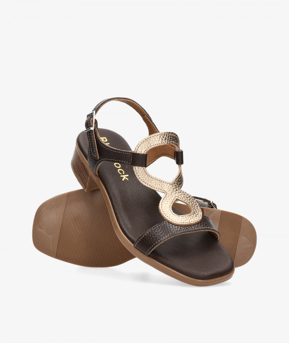 Sandalias Rhostock  5893 en marrón