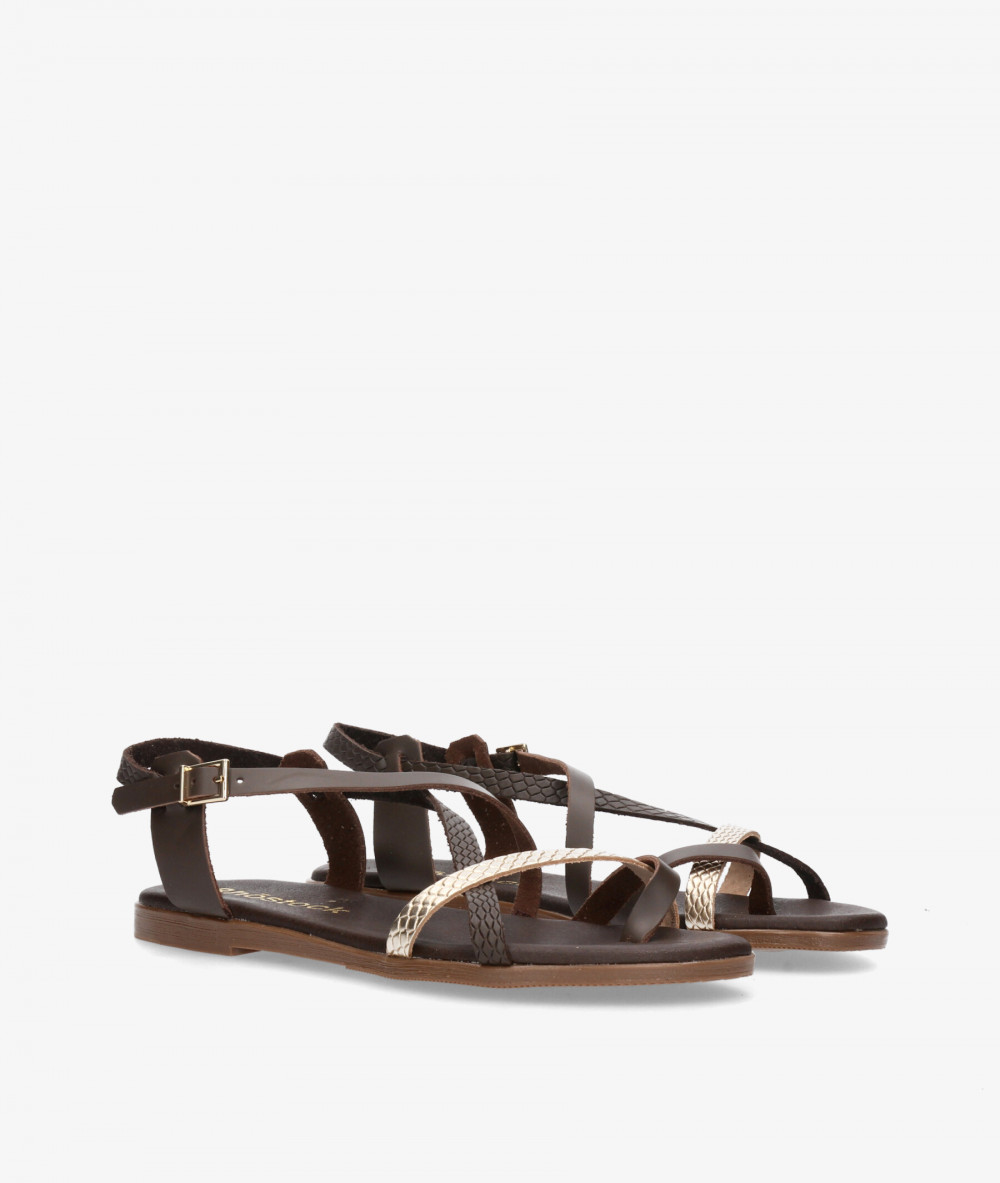 Sandalias Rhostock  5807 en marrón