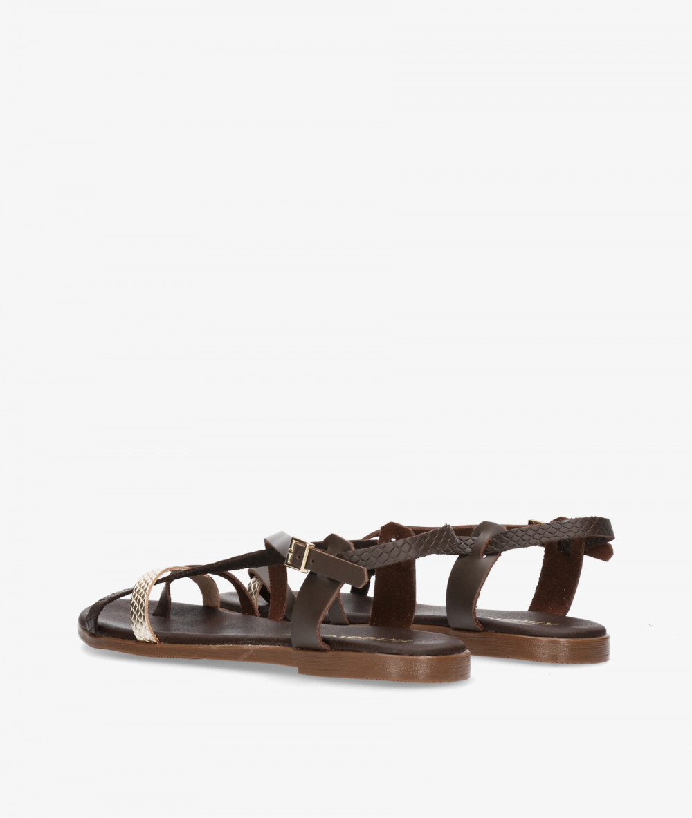 Sandalias Rhostock  5807 en marrón