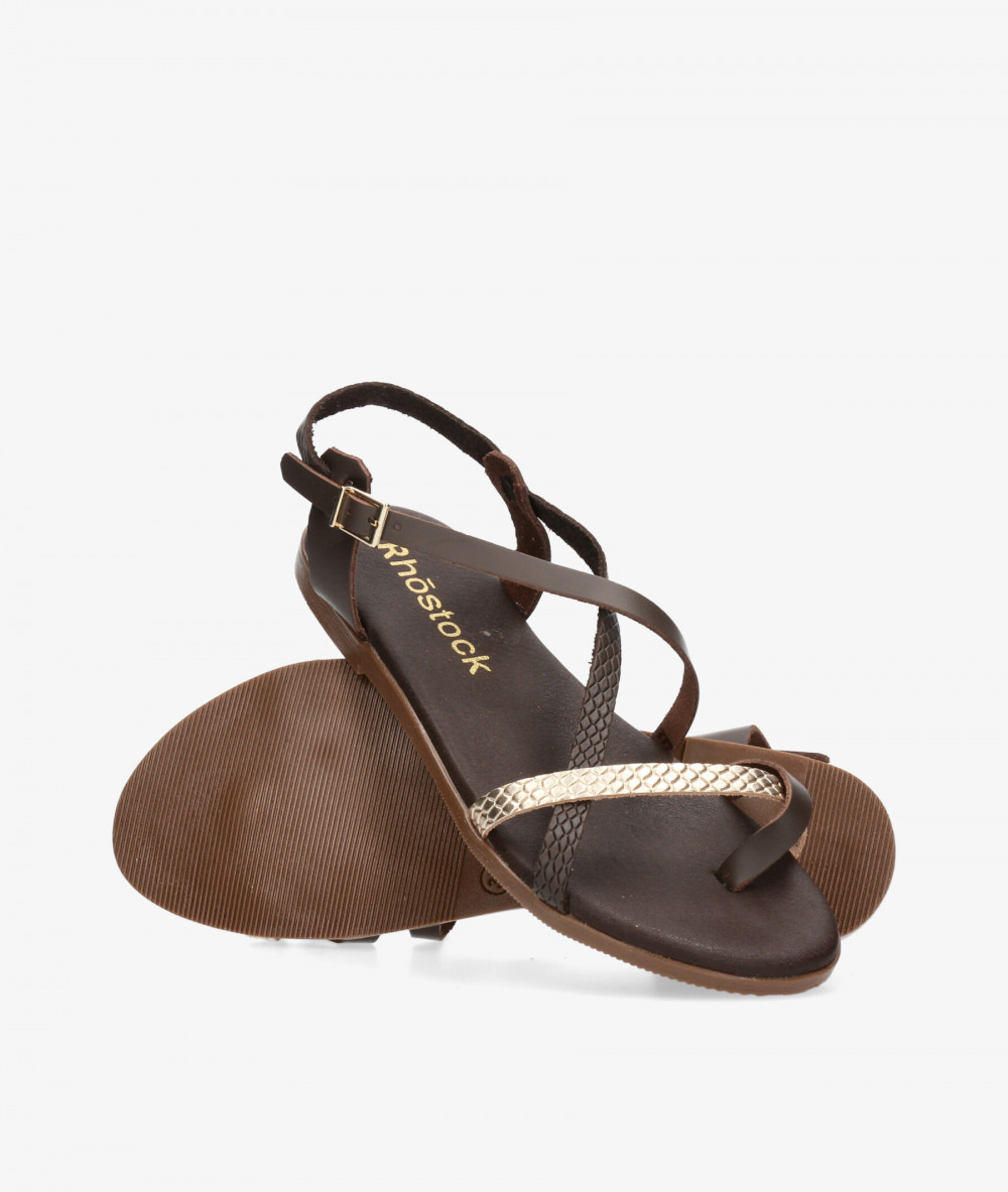 Sandalias Rhostock  5807 en marrón