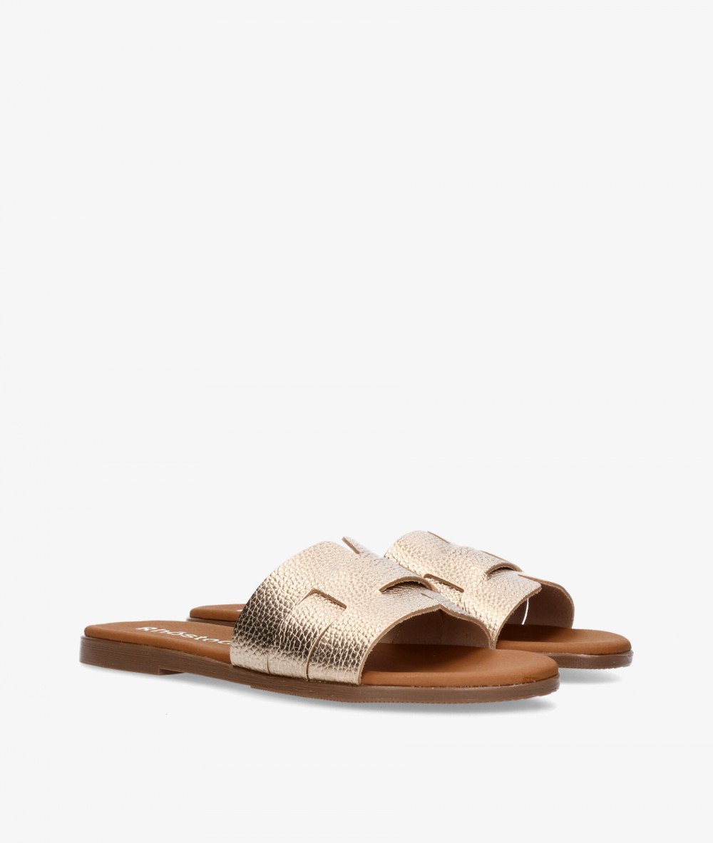 Sandalias Rhostock  5800 en taupe metalizado