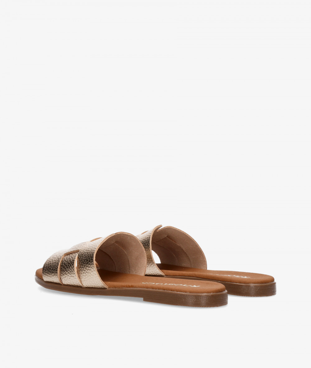 Sandalias Rhostock  5800 en taupe metalizado