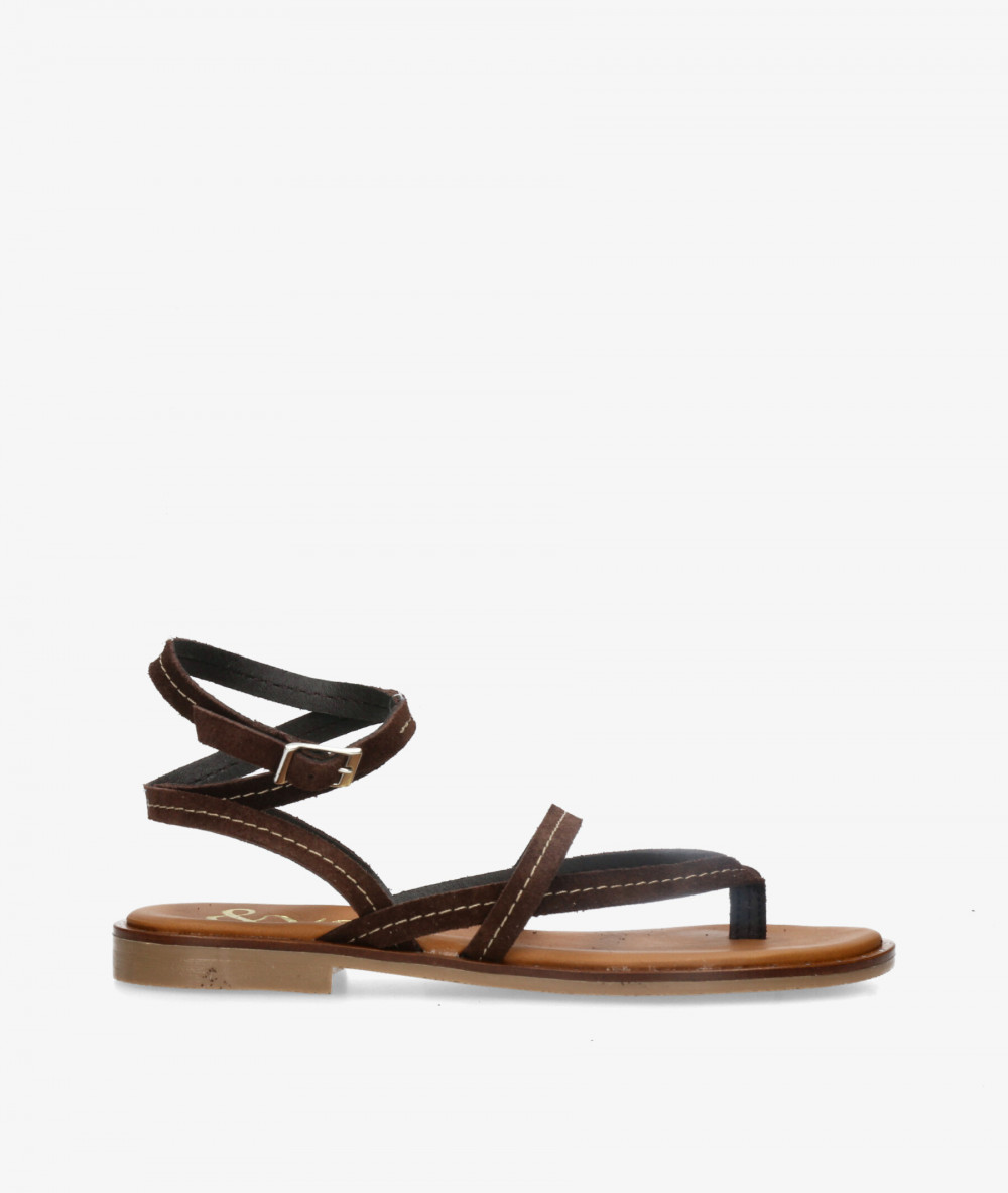 Sandalias bloom&you MELISA en serraje marrón