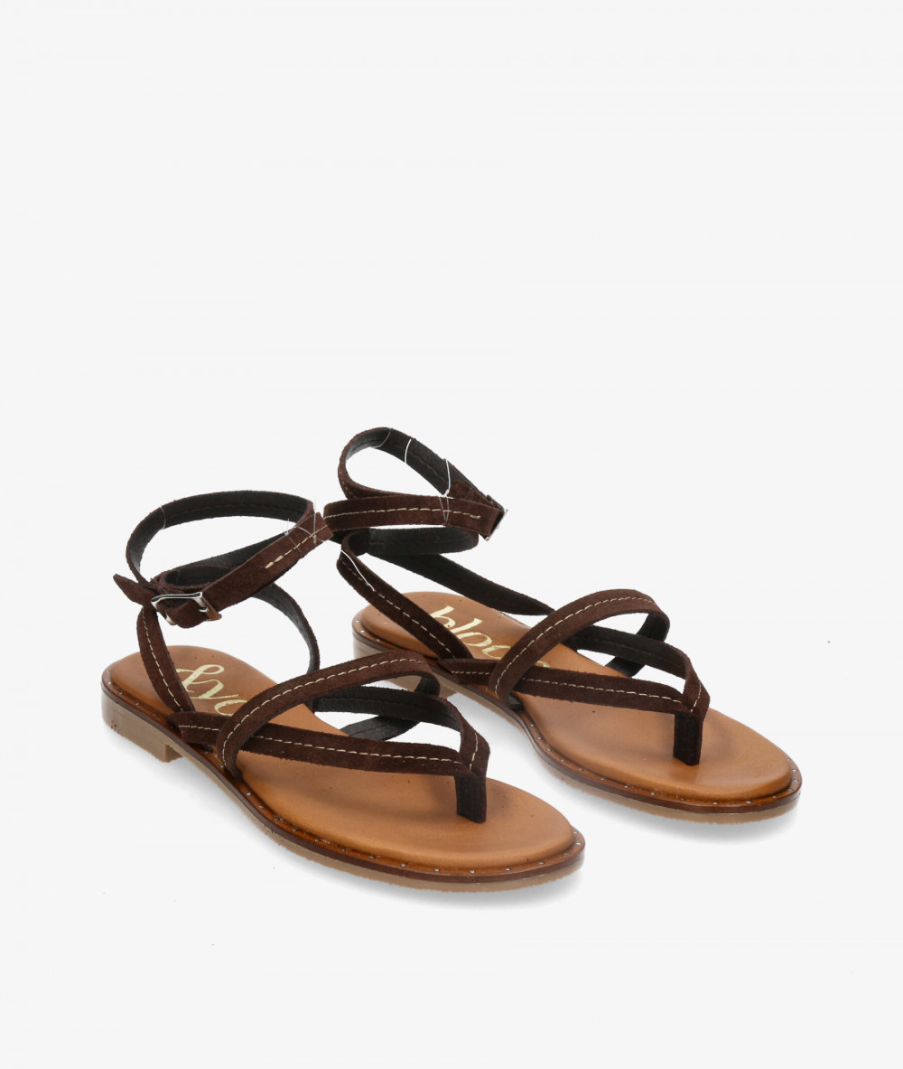Sandalias bloom&you MELISA en serraje marrón