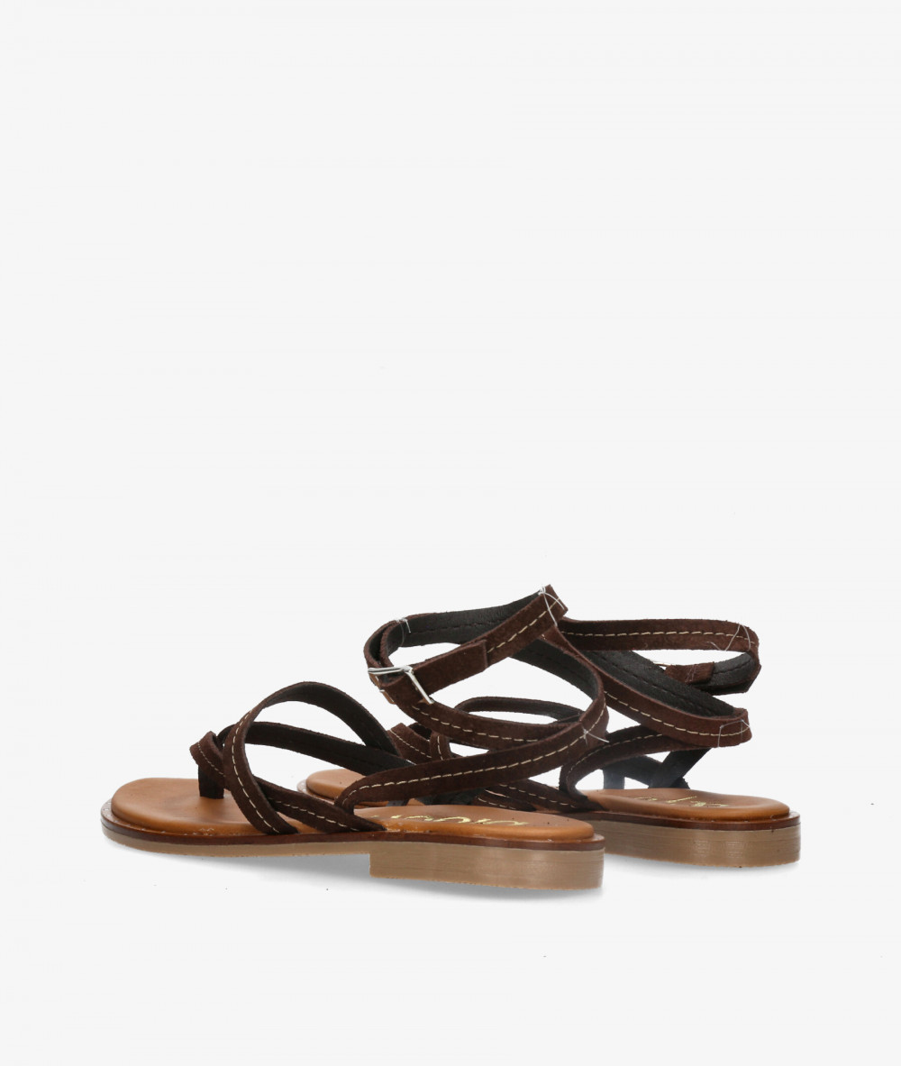 Sandalias bloom&you MELISA en serraje marrón