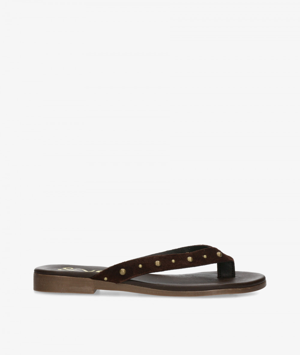 Sandalias bloom&you  MEI en serraje marrón