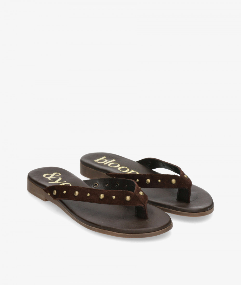 Sandalias bloom&you  MEI en serraje marrón