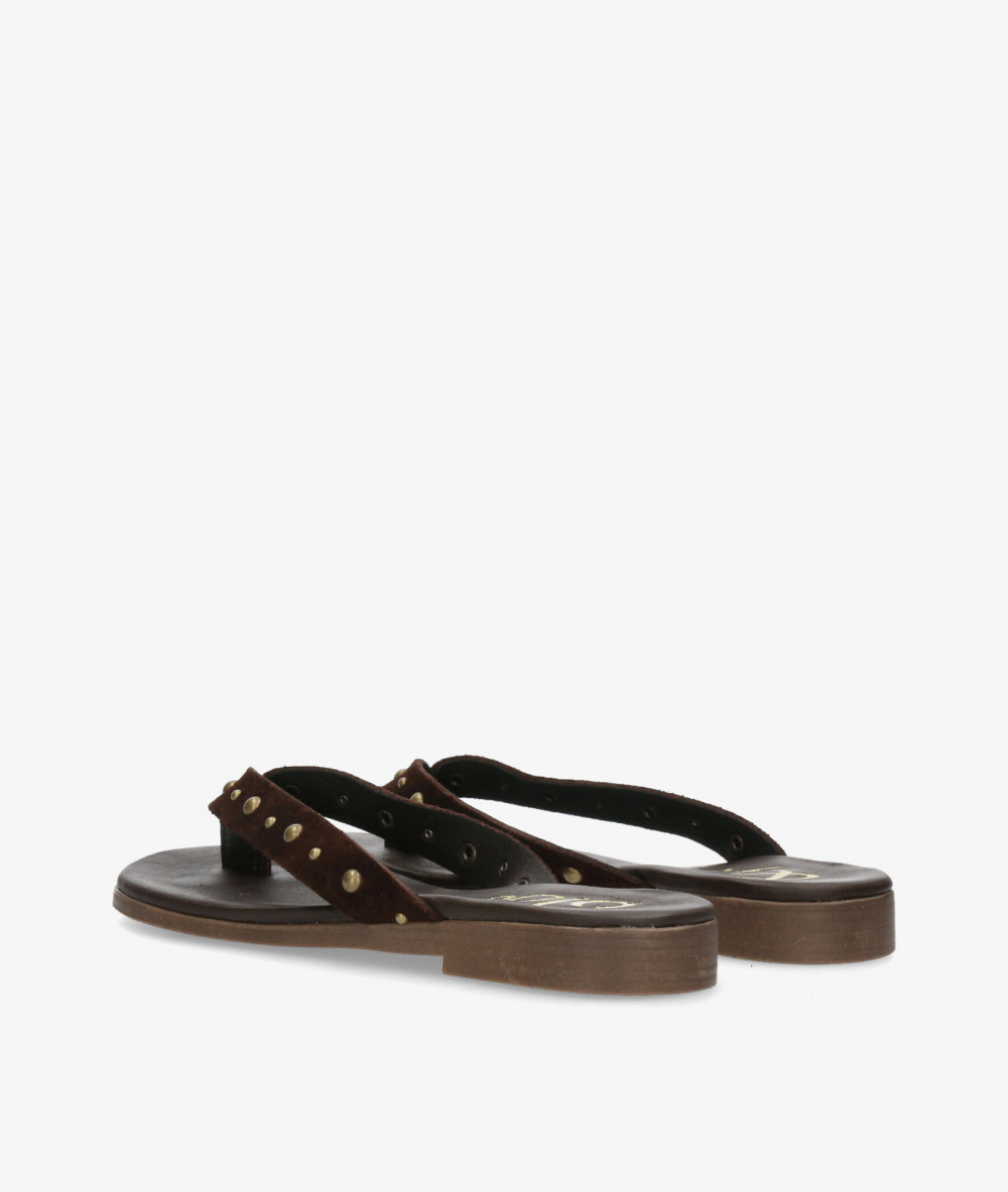 Sandalias bloom&you  MEI en serraje marrón