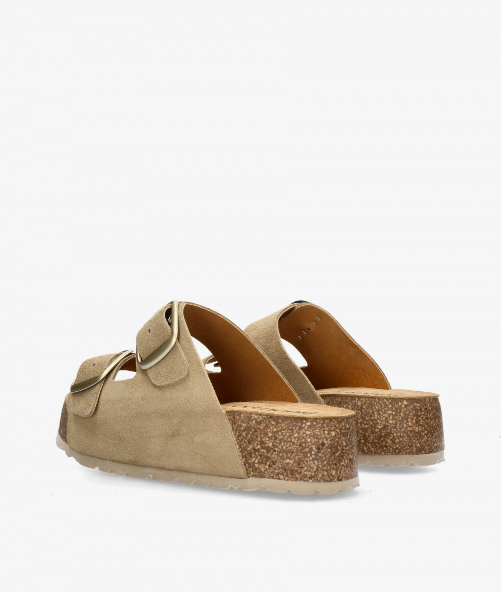 Sandalias bloom&you 2 HEBILLAS en serraje taupe