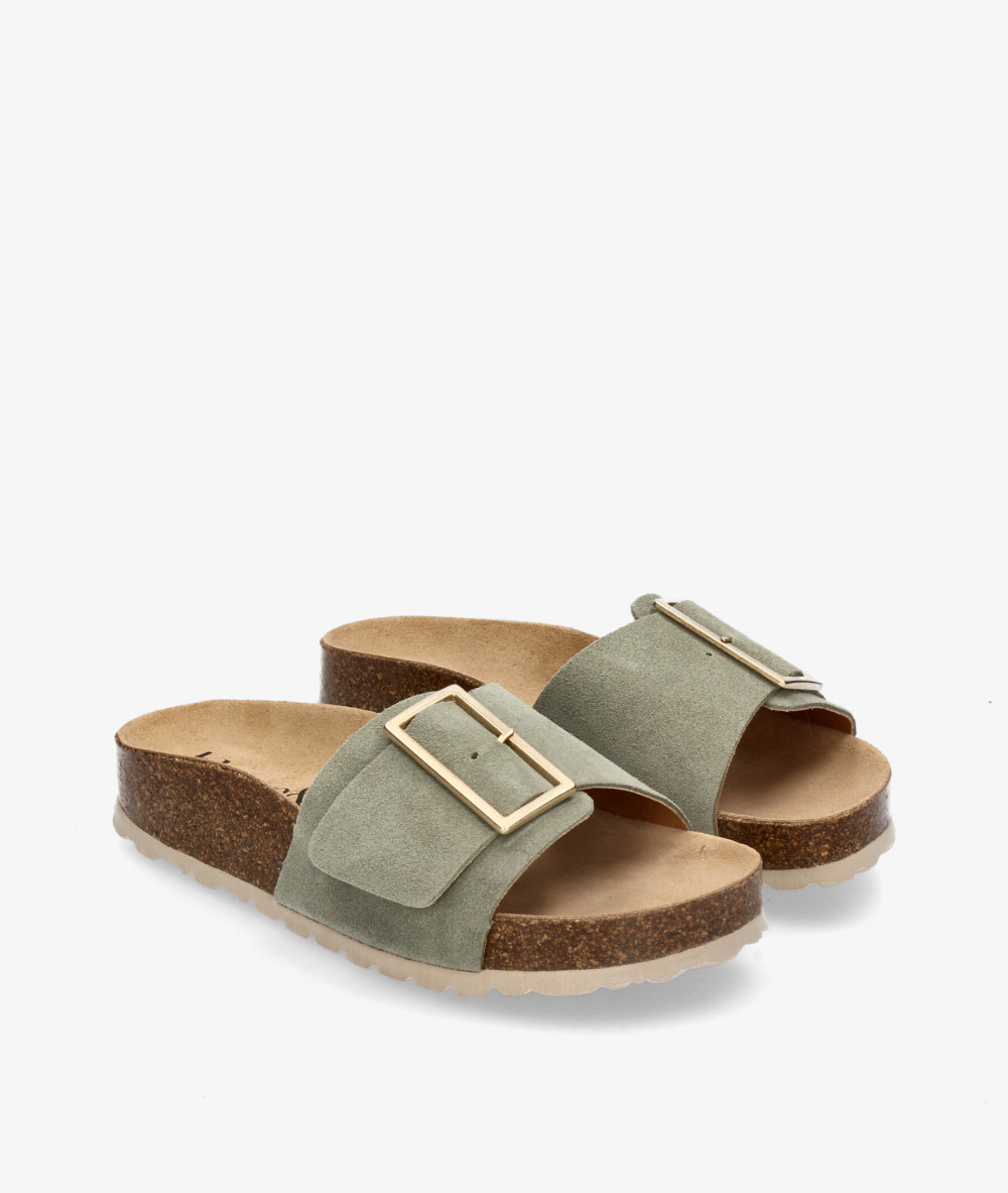 Sandalias bloom&you  HEBILLON en serraje verde