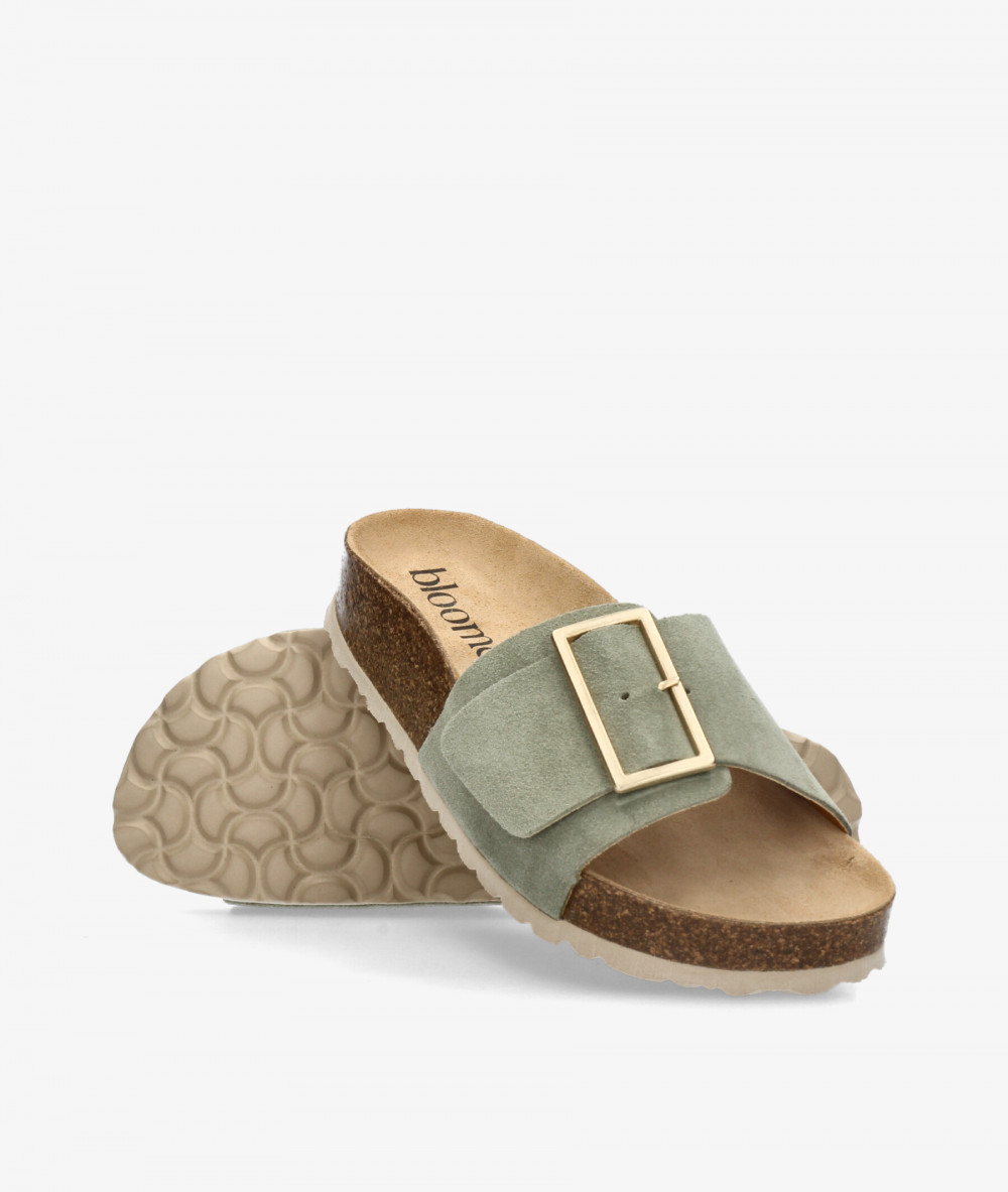 Sandalias bloom&you  HEBILLON en serraje verde