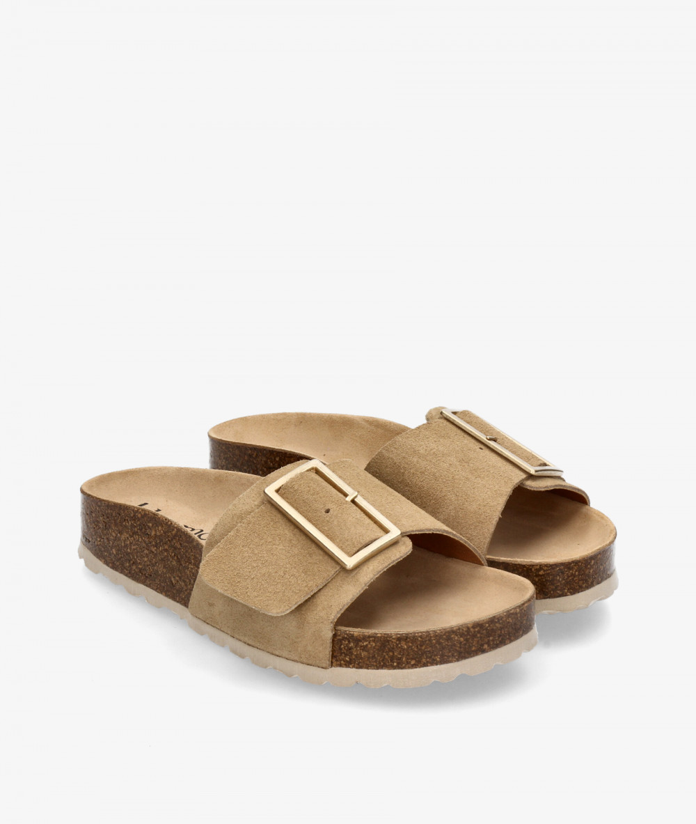 Sandalias bloom&you HEBILLON en serraje taupe