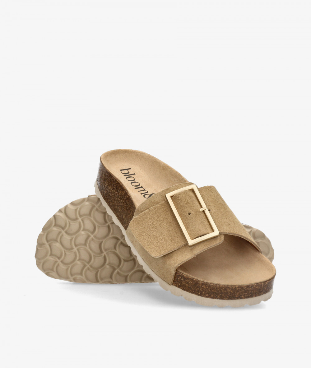 Sandalias bloom&you HEBILLON en serraje taupe