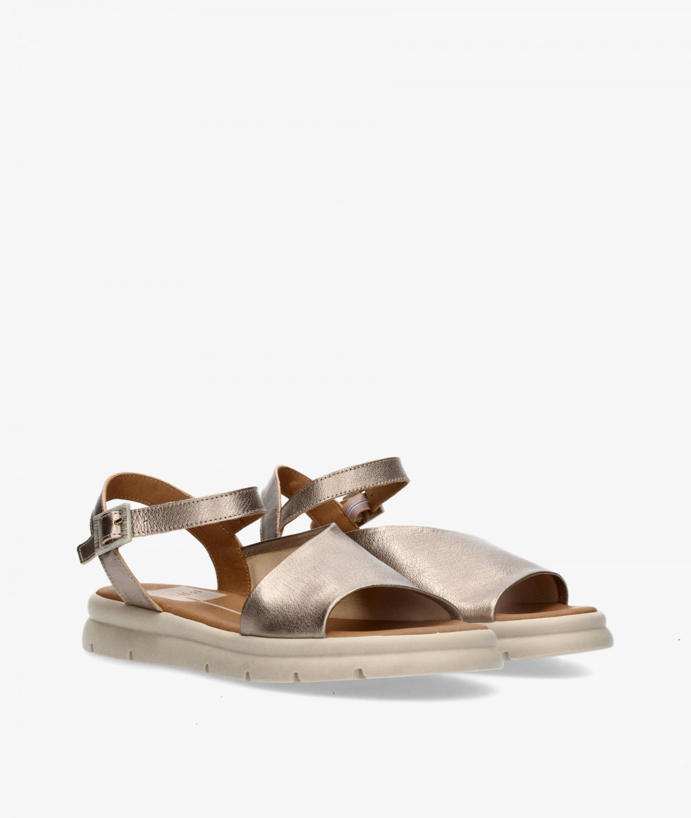 Sandalias pabloochoa.shoes  IRIS en taupe metalizado