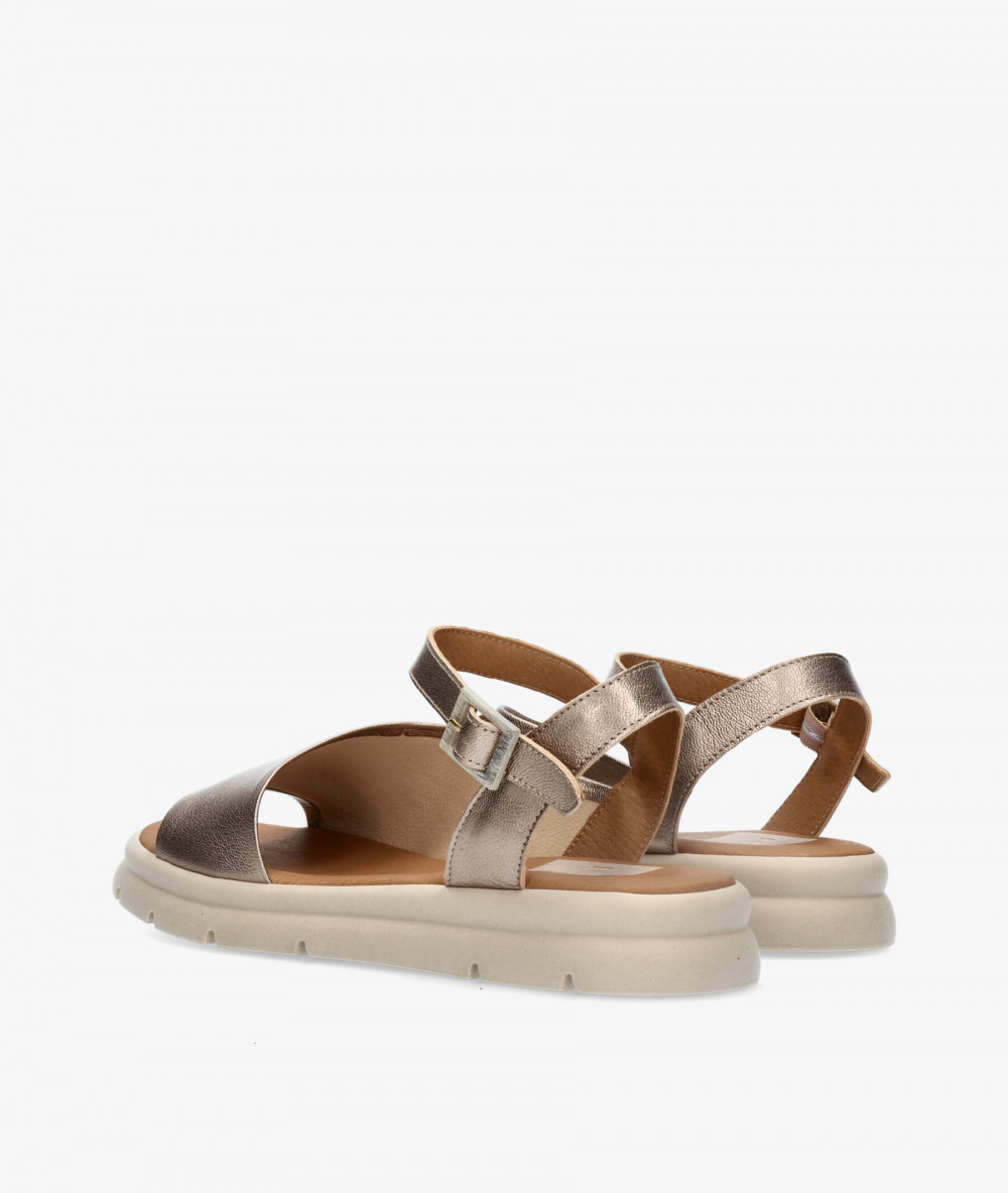 Sandalias pabloochoa.shoes  IRIS en taupe metalizado