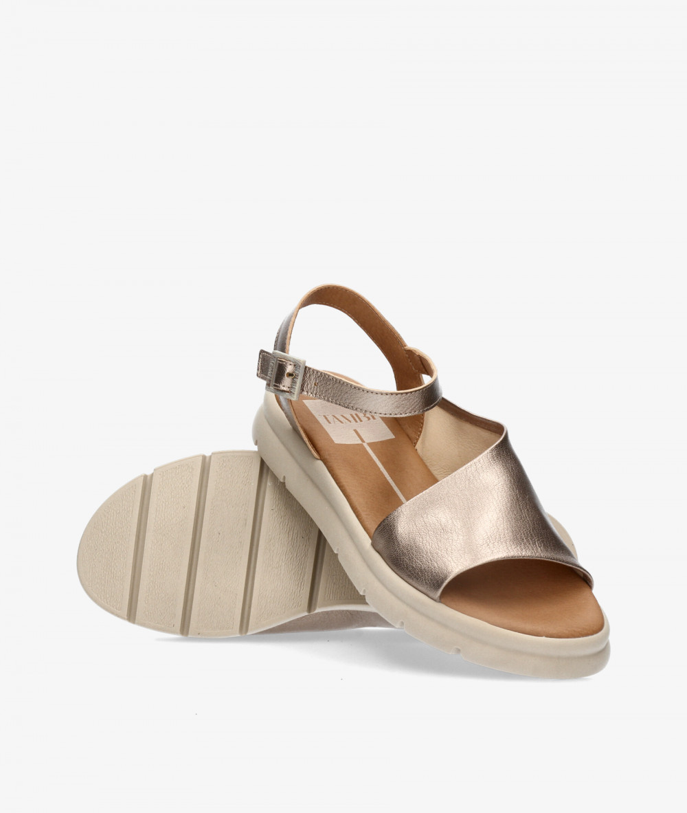 Sandalias pabloochoa.shoes  IRIS en taupe metalizado