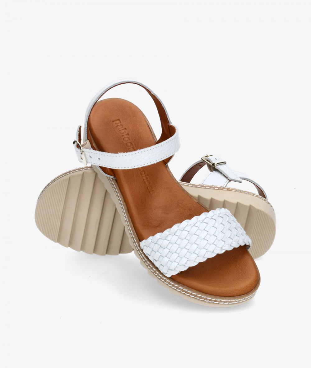 Sandalias pabloochoa.shoes  ESC070 en blanco