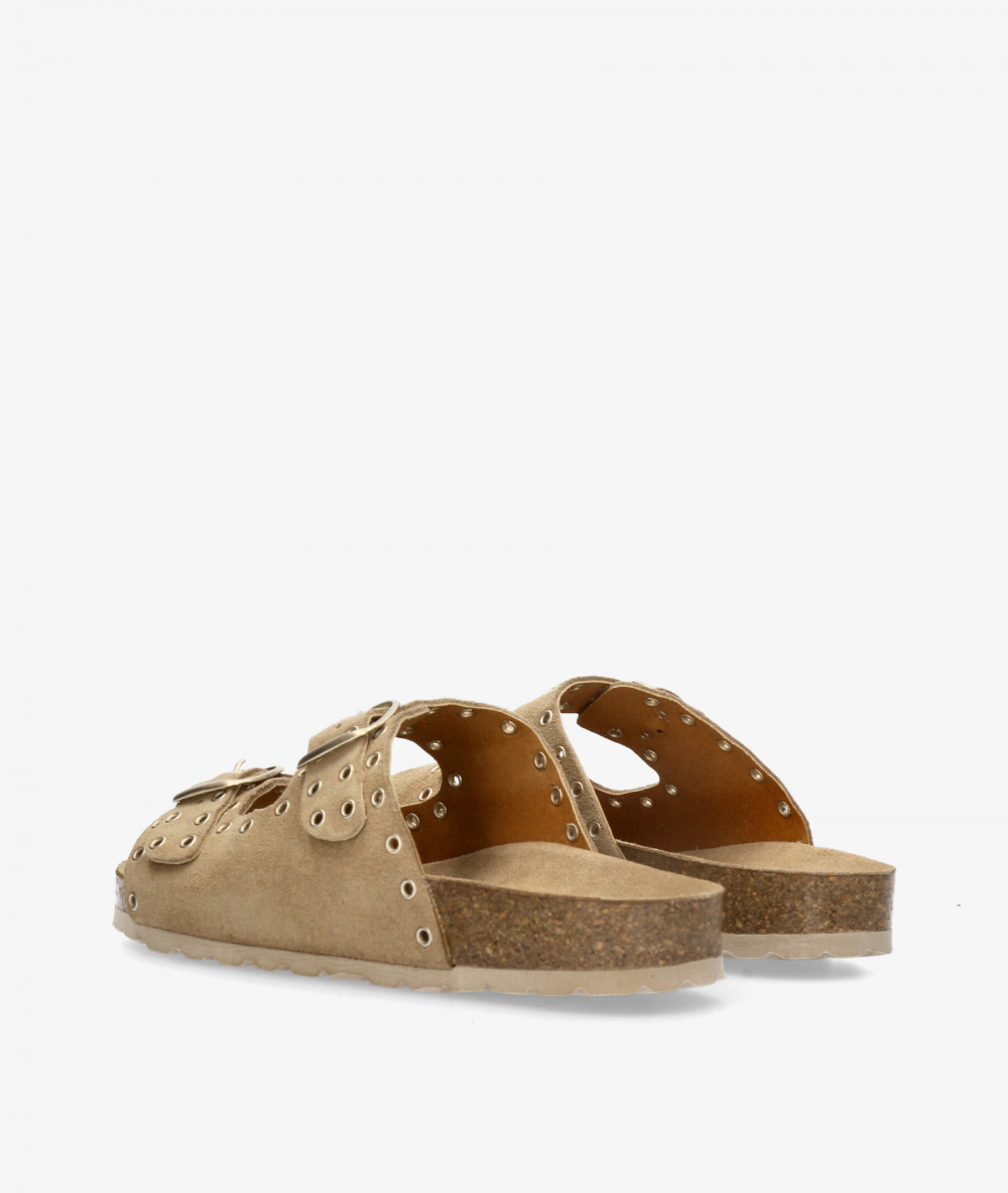 Sandalias Kénnebec  204015-OJ en serraje taupe