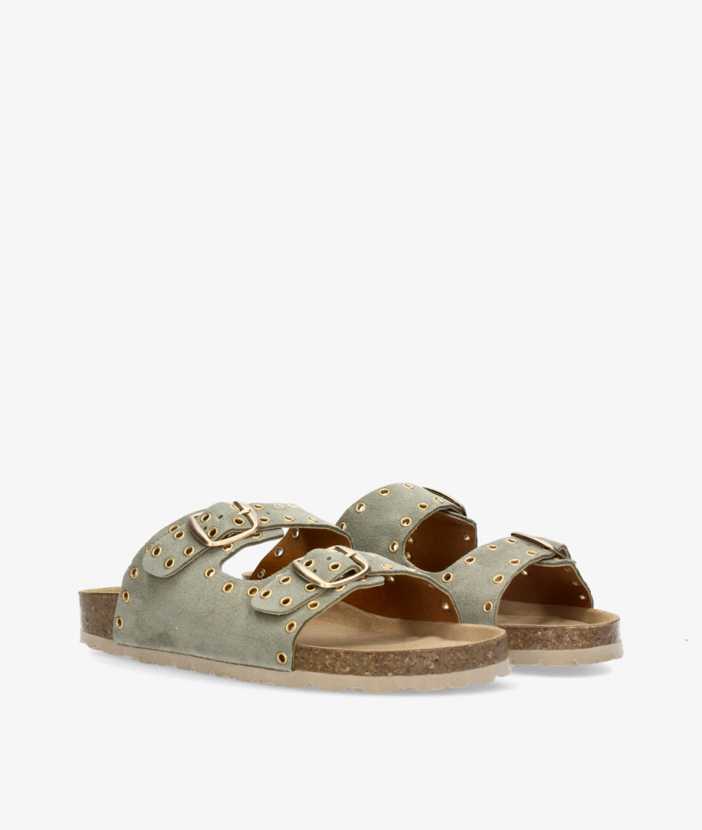 Sandalias Kénnebec  204015-OJ en serraje verde